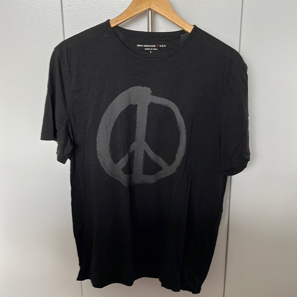 John Varvatos Peace Sign Tee Shirt